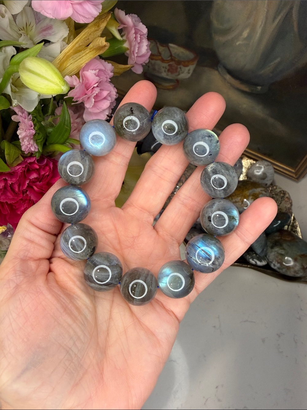 Chunky HQ Labradorite Bracelet: B1237